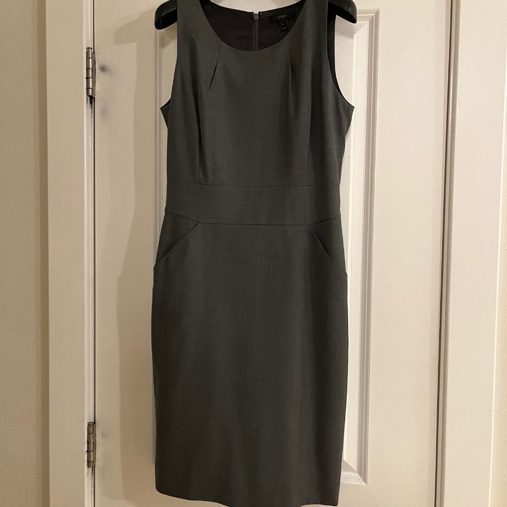 J Crew Gray Wool Dress (Size 8)